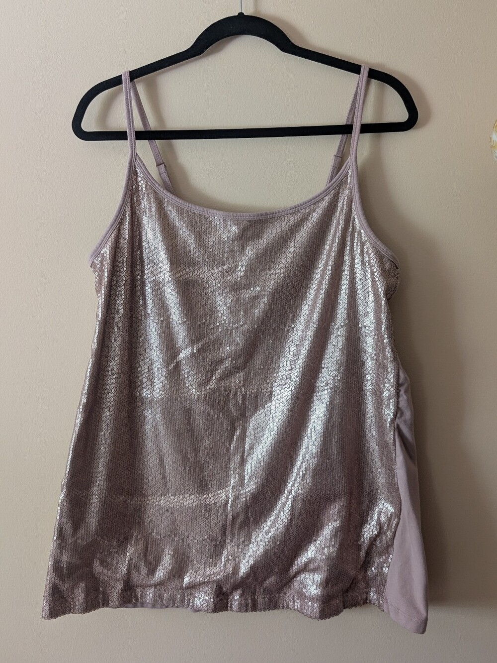 Sequin Cami Tank Top - Rose Taupe - Torrid